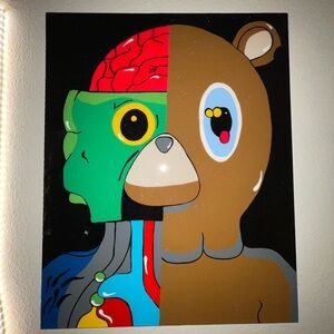 Colorful Abstract Bear Art Print